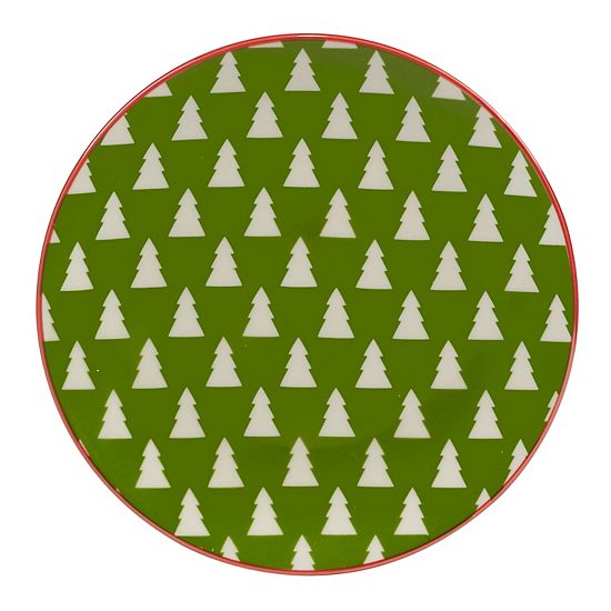  Certified International Set Of 6 Holiday Fun Canape Plates