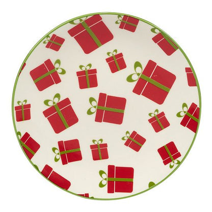  Certified International Set Of 6 Holiday Fun Canape Plates