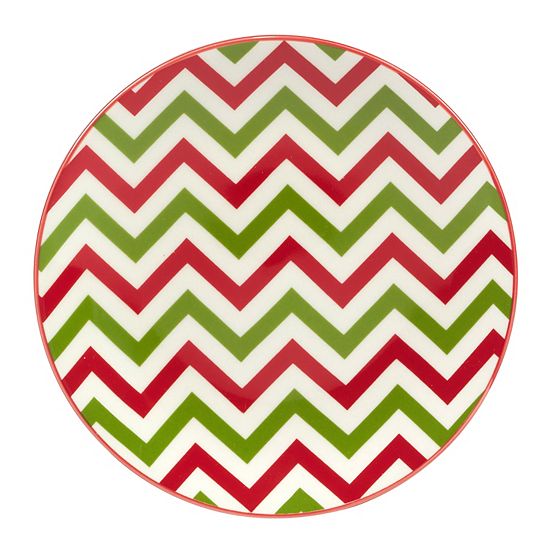  Certified International Set Of 6 Holiday Fun Canape Plates