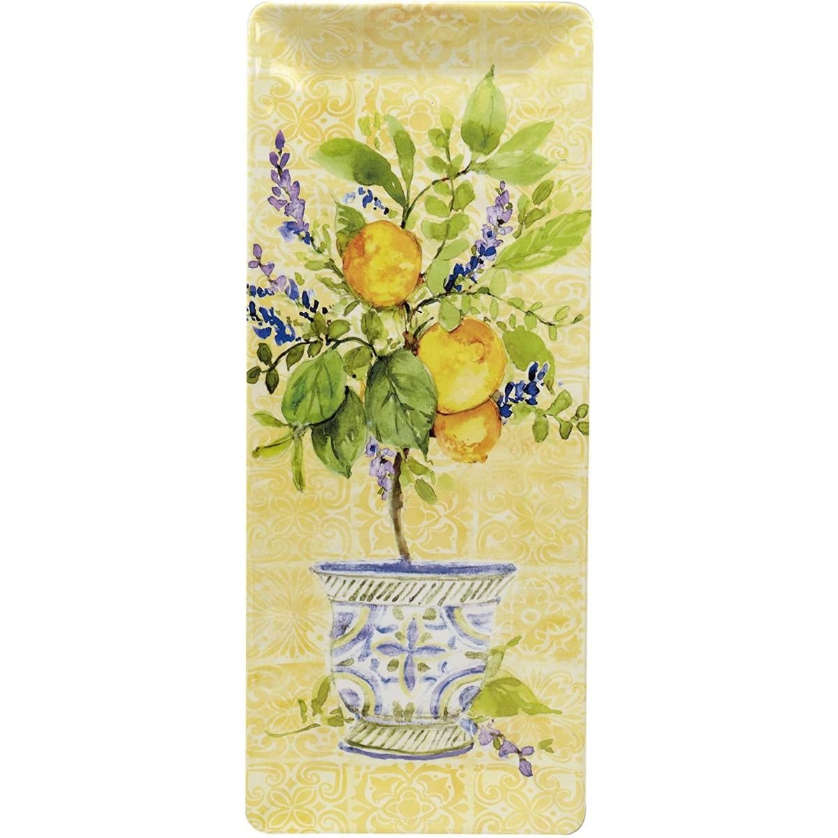  Certified International 3-Piece Melamine Hostess Set | Lemon Zest