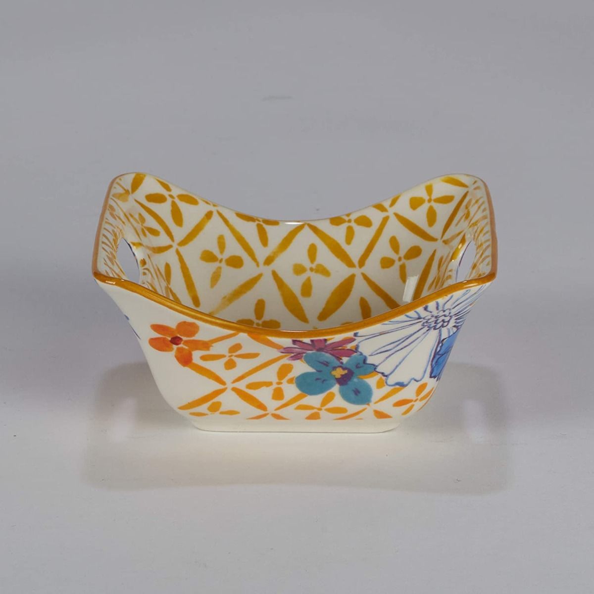  Certified International 3-Piece Bowl Set With Handles | Flower Power