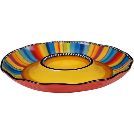  Certified International 13.75" Chip & Dip Bowl | Sierra