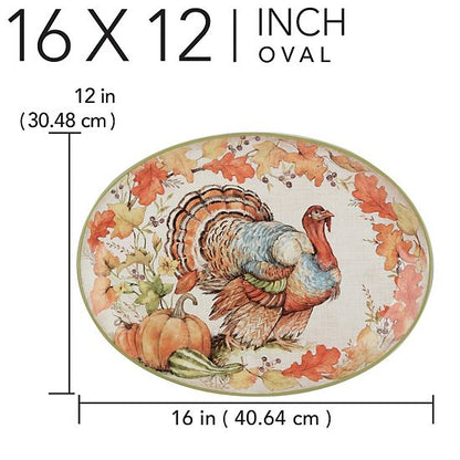  Certified International Autumn Breeze Oval Turkey Platter