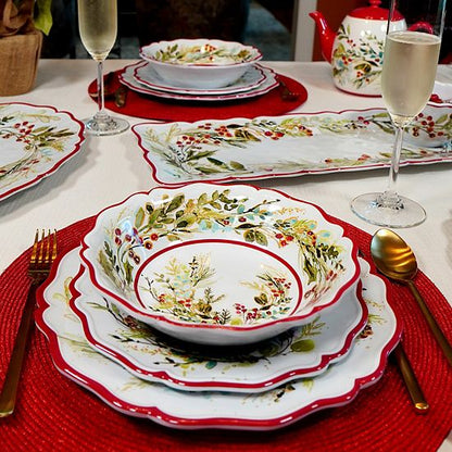  Certified International Christmas Gatherings 4 Pc Salad Plate Set