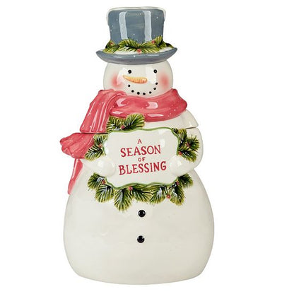  Certified International Snowmans Greeting 3D Cookie Jar