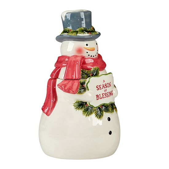  Certified International Snowmans Greeting 3D Cookie Jar