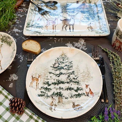  Certified International Winters Frost 4 Dinner Plates Set
