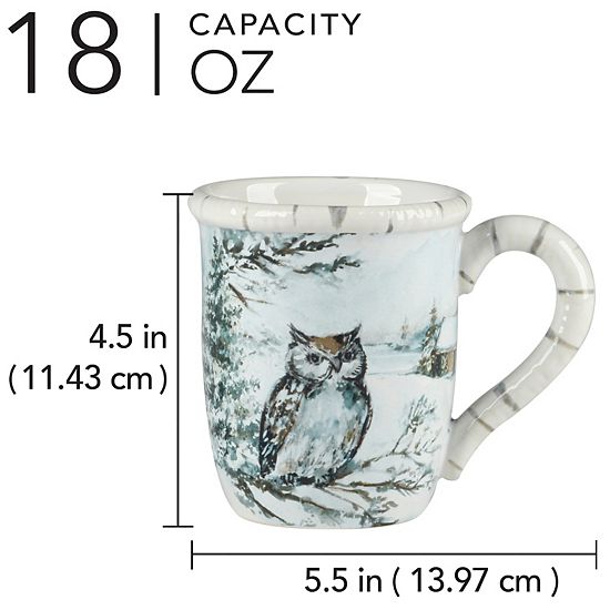  Certified International Winters Frost 4 Mugs Set