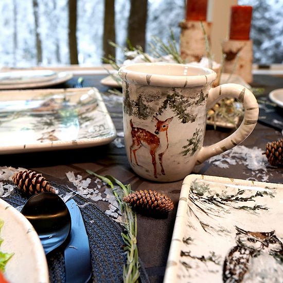 Certified International Winters Frost 4 Mugs Set