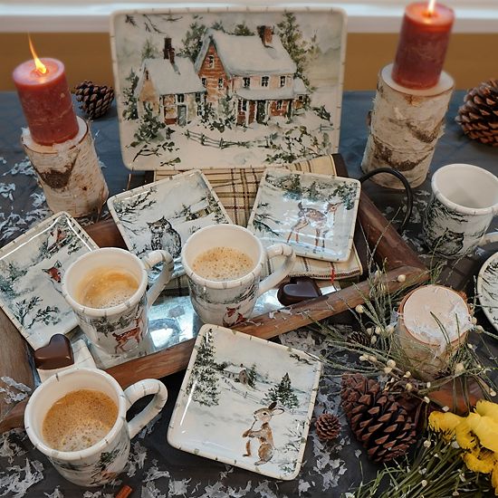  Certified International Winters Frost 4 Mugs Set