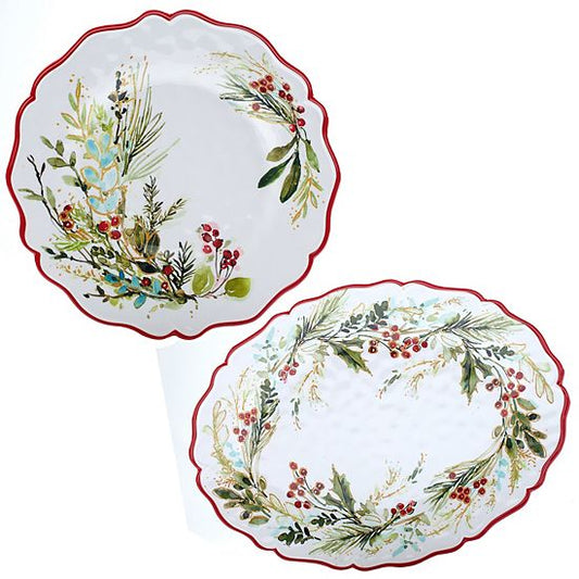  Certified International Christmas Gatherings 2-pc. Platter Set