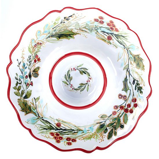  Certified International Christmas Gatherings 2-pc. Appetizer Set