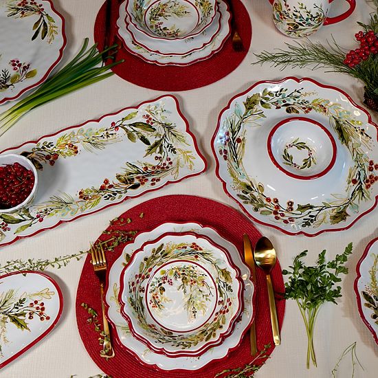  Certified International Christmas Gatherings 2-pc. Appetizer Set