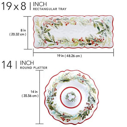  Certified International Christmas Gatherings 2-pc. Appetizer Set