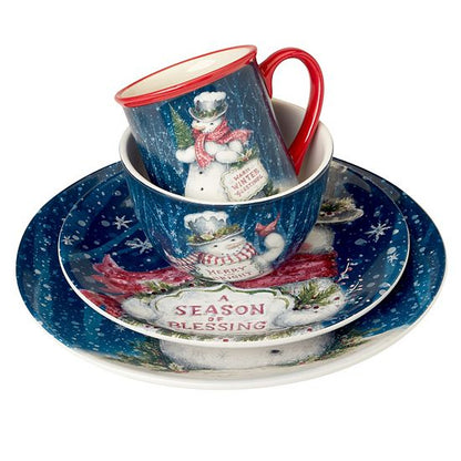  Certified International Snowman Greetings 16-pc. Dinnerware Set