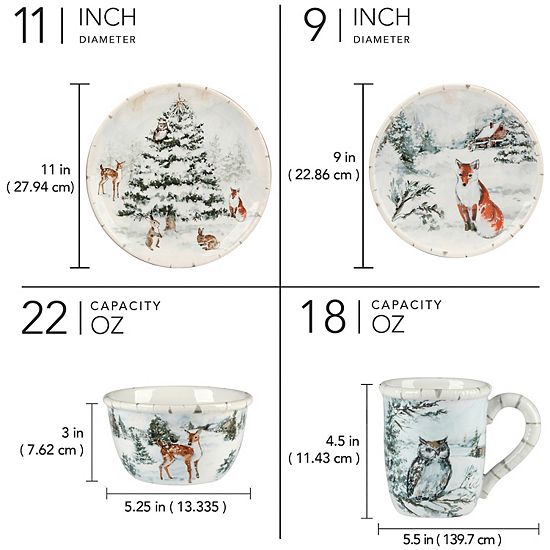  Certified International Winters Frost 16-pc. Dinnerware Set