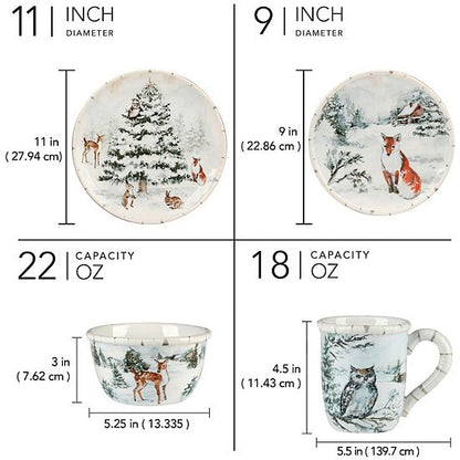  Certified International Winters Frost 16-pc. Dinnerware Set