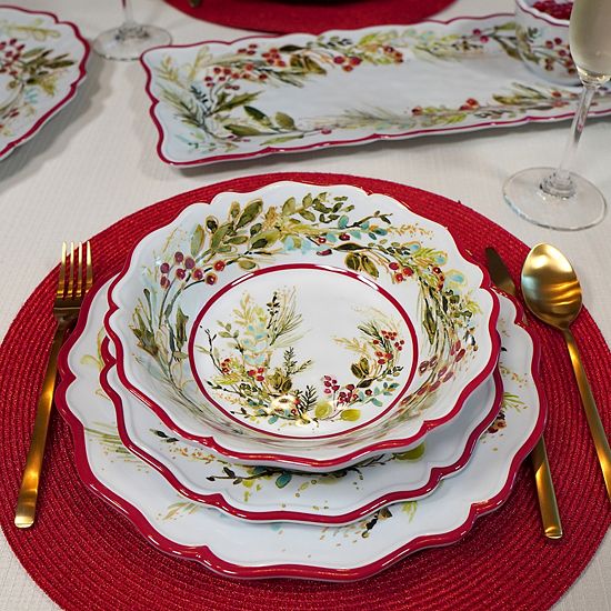  Certified International Christmas Gatherings 12-pc. Dinnerware Set