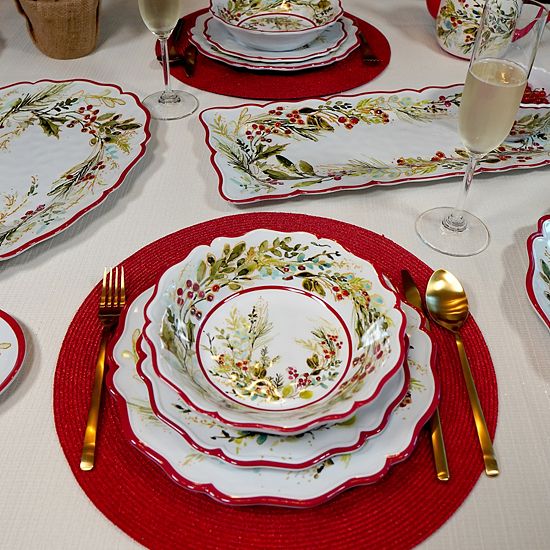  Certified International Christmas Gatherings 12-pc. Dinnerware Set