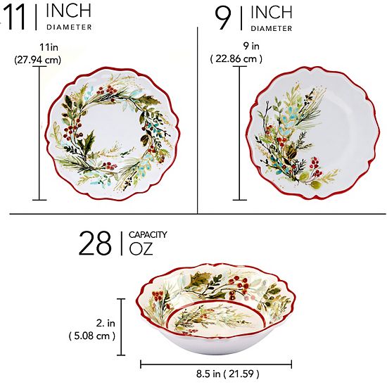  Certified International Christmas Gatherings 12-pc. Dinnerware Set