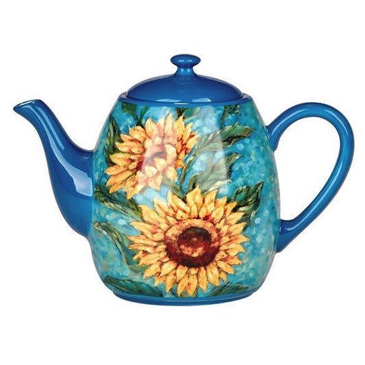  Certified International Golden Sunflowers Teapot