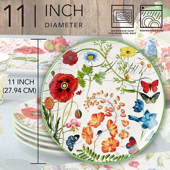  Certified International Greenhouse Dinner Plate 4-piece Set