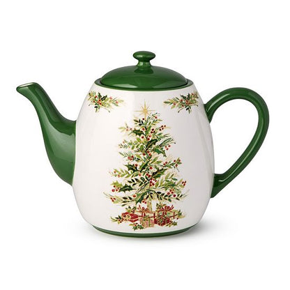  Certified International Holly Tree 36-oz. Ceramic Teapot