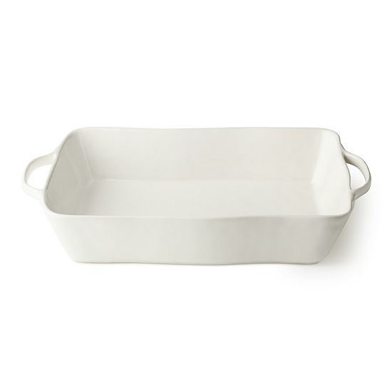  Certified International Linen Cream Rectangular Baker
