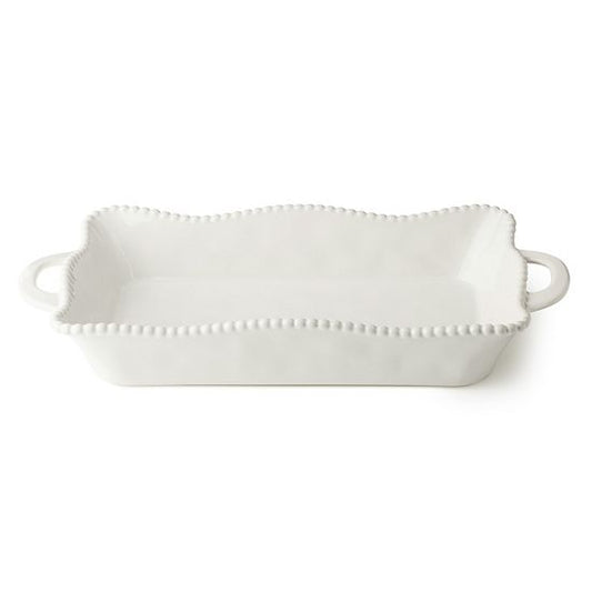  Certified International Perlette Cream Rectangular Baker