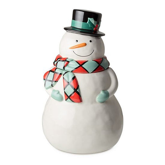  Certified International Christmas Whimsy Snowman 3-D Cookie Jar