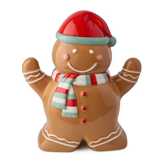  Certified International Christmas Whimsy Gingerbread 3-D Cookie Jar