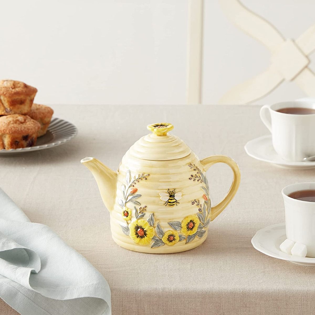  Certified International 3-D Beehive Teapot | Bee Sweet