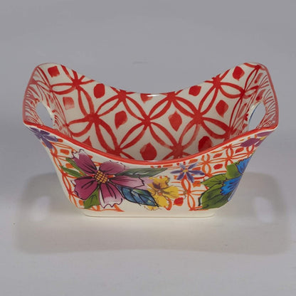  Certified International 3-Piece Bowl Set With Handles | Flower Power