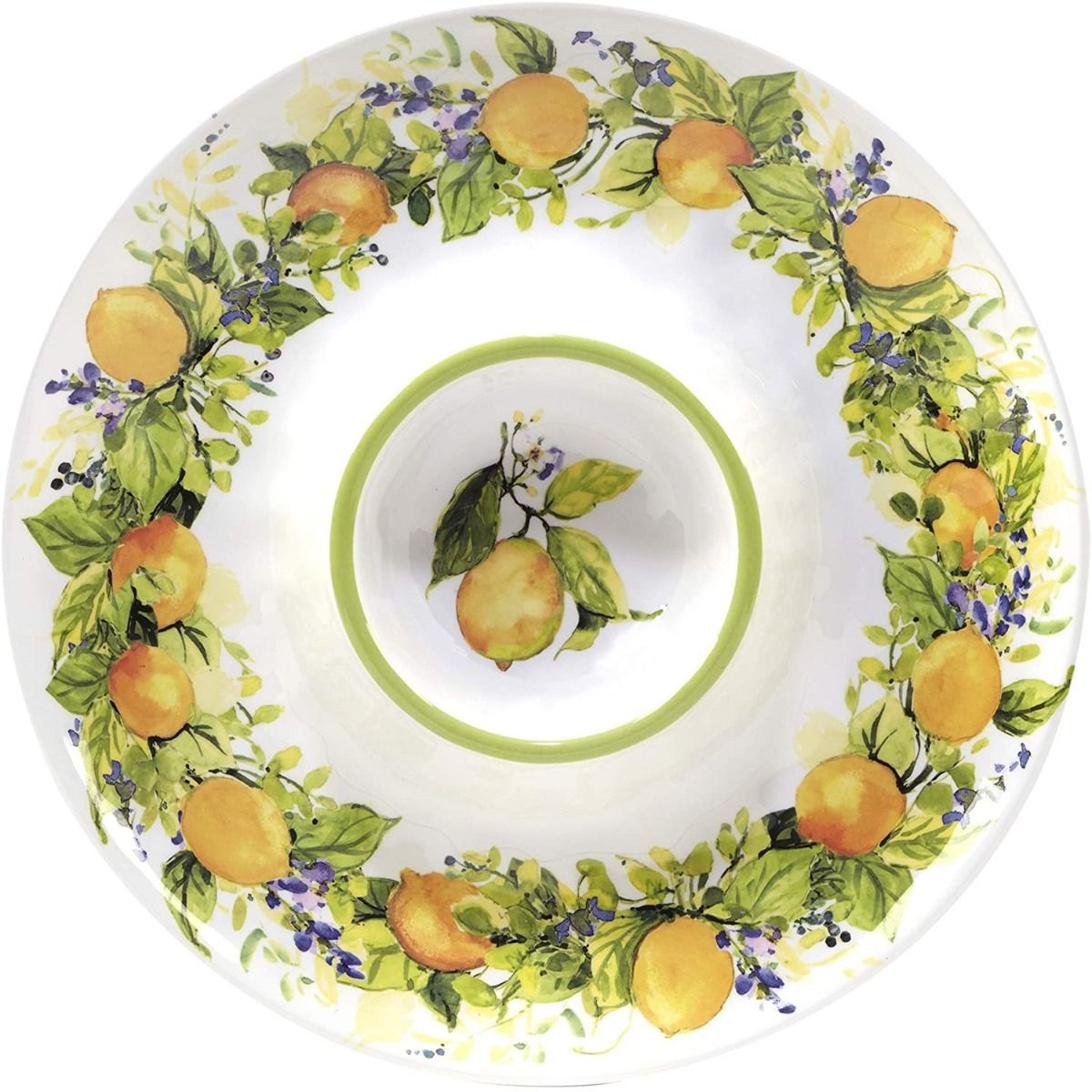  Certified International 3-Piece Melamine Hostess Set | Lemon Zest