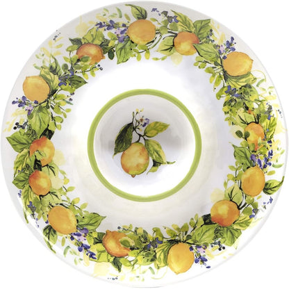  Certified International 3-Piece Melamine Hostess Set | Lemon Zest