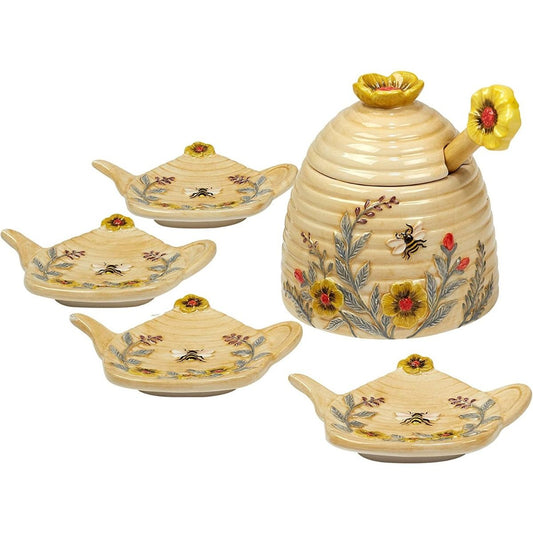  Certified International 3-D Honey Pot & Tea Bag Holder | Sweet As A Bee