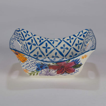  Certified International 3-Piece Bowl Set With Handles | Flower Power