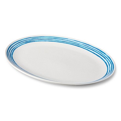  Certified International 12" Oval Platter Dockside Blue