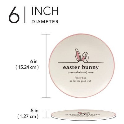  Certified International (Set Of 4) 6" Easter Words Canape Plates