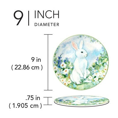  Certified International (Set Of 4) 9" Easter Morning Dessert Plates