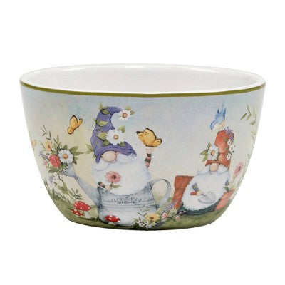  Set Of 4 Garden Gnomes Assorted Ice Cream Bowls - Certified International