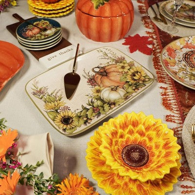  Certified International Autumn Breeze Rectangular Serving Platter