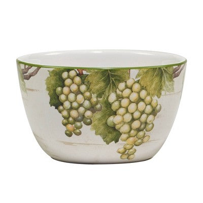  Set Of 4 Meadow Brook Vineyard Assorted Ice Cream Bowls - Certified International