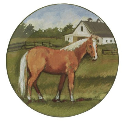 Set Of 4 York Stables Assorted Dinner Plates - Certified International
