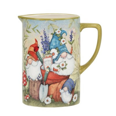  Garden Gnomes Pitcher - Certified International