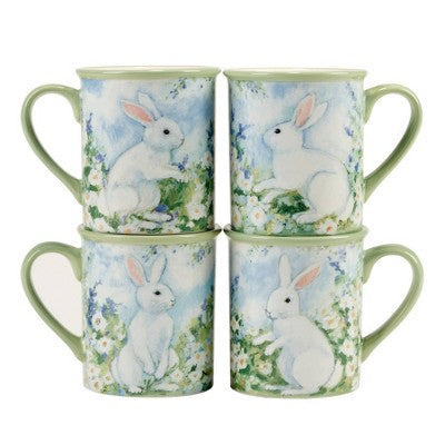  Certified International (Set Of 4) 18oz Easter Morning Mugs