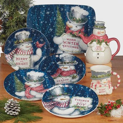  Certified International Snowman Greetings Dinnerware Collection
