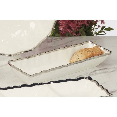  Certified International Regency Cracker Tray Silver