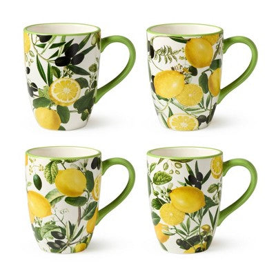  Certified International (Set Of 4) 20oz Limone Mugs