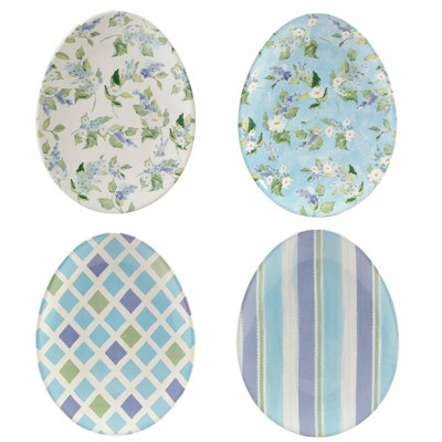  Certified International (Set Of 4) 8" Oval Egg Plates